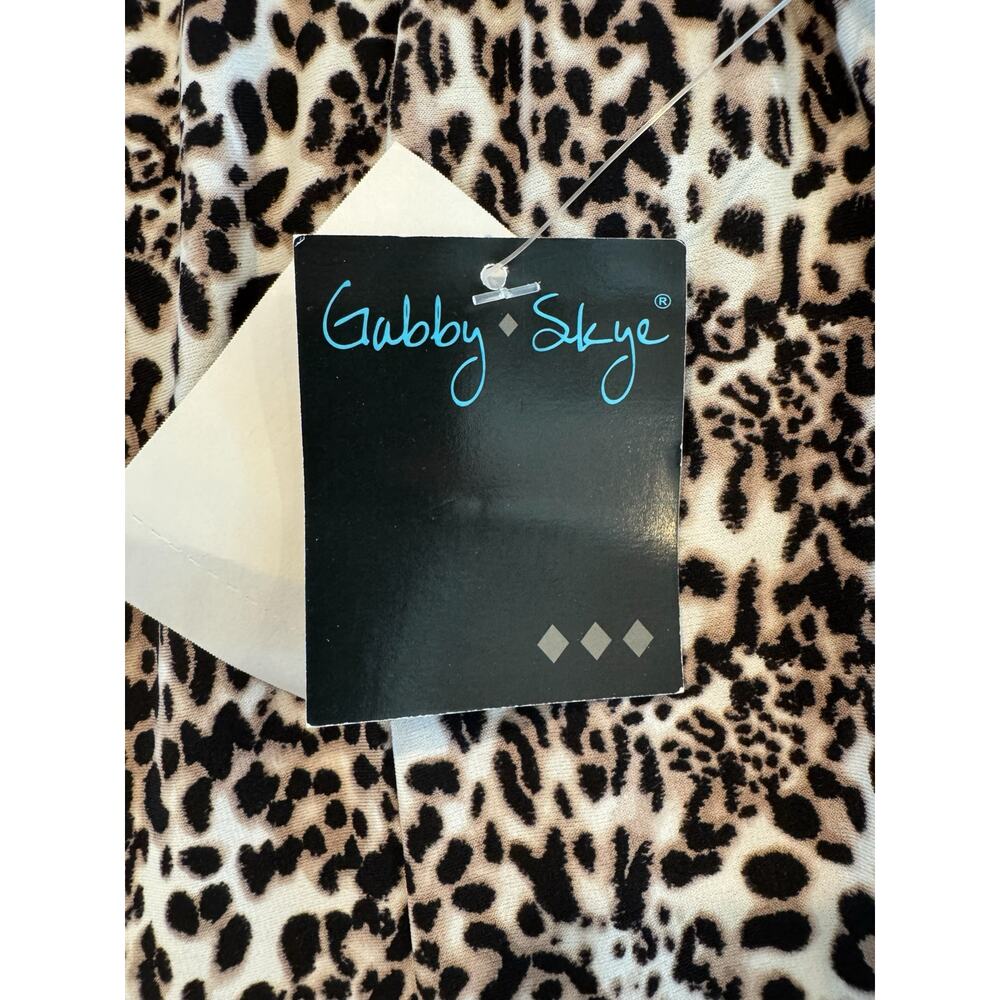 NWT Gabby Skye 18W Leopard Print Fit & Flare Dress $98 Retail - Picture 3 of 8